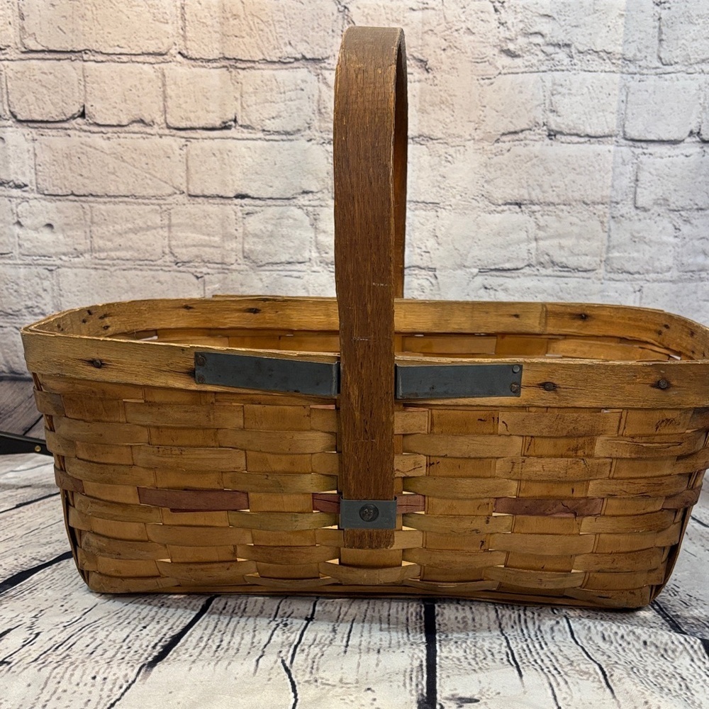 Rustic Woven Basket with Handle